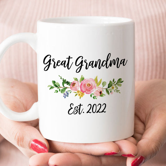 Great Grandma est 2021 or 2022 new grandma gift, Grandma mug (M1711)