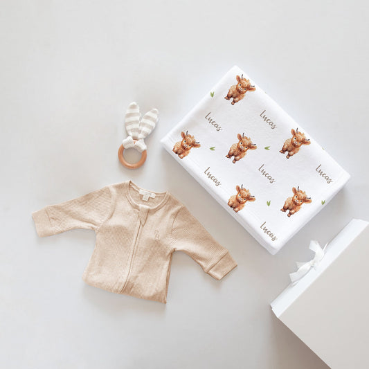 Highland Cow Essentials Baby Gift Box