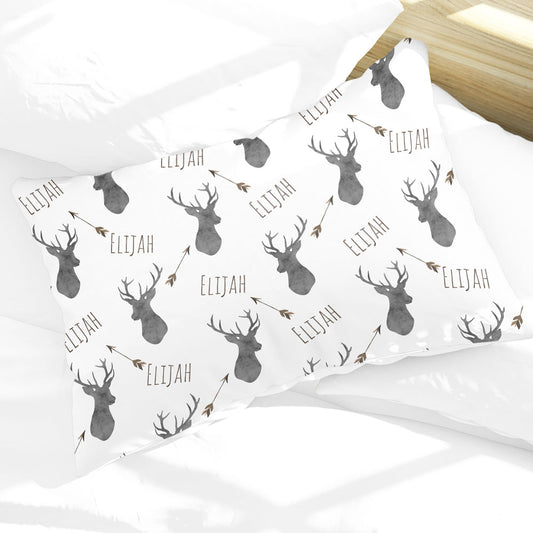 Personalized Deer Head All Over Print Kids Name Pillow Case 30" x 20" (P102)