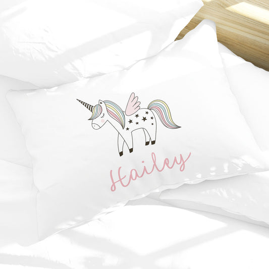 Personalized Unicorn Name Pillow Case 30" x 20" (P105)