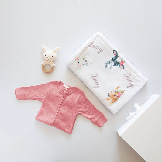 Baby Farm Animals Essentials Baby Gift Box